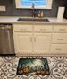 Graveyard Spooky Halloween Memory Foam Kitchen Mat Machine Washable Anti-Fatigue Mat Cushion Comfort Bath Mat Or Kitchen Rug_maomaolike.com