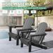 Adirondack Chairs Set Of 2, Plastic Adirondack Chair, Adirondack Chairs, HDPE Adirondack Chair, Folding Adirondack Chairs, Outdoor Chairs With Cup Holder For Lawn Patio Deck Fire Pit -Gray_maomaolike.com