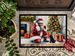 Black Pug And Santa Claus Doormat Front Door Mat Indoor Outdoor Rugs For Entryway, Non Slip Washable Low Pile, 24H X 36W_maomaolike.com