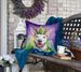 Bull Terrier King Of Mardi Gras Throw Pillow Machine Washable, Indoor Outdoor Decorative Pillow For Couch, Bed Or Patio, 18Hx18W_maomaolike.com