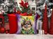 Tibetan Spaniel King Of Mardi Gras Throw Pillow Machine Washable, Indoor Outdoor Decorative Pillow For Couch, Bed Or Patio, 14Hx14W_maomaolike.com