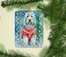 Bearded Collie Christmas Porcelain Ornament Christmas Tree Hanging Decorations For Home Christmas Holiday, Rectangle, Gift, Multicolor_maomaolike.com
