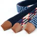 HOT Waist Black Canvas Braided Elastic Woven Leather Wide Hot Metal Stretch Belt for Men_maomaolike.com
