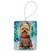 Yorkshire Terrier Yorkie Christmas Porcelain Ornament Christmas Tree Hanging Decorations For Home Christmas Holiday, Rectangle, Gift, Multicolor_maomaolike.com