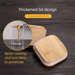 Japanese Style Square Coffee Bean Tea Glass Sealed Kitchen Supplies Food Storage Jar With Wooden Spoon_maomaolike.com