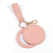 Round PU Leather Pocket Makeup Mirror With Keychain, Mini Portable Compact Handheld Beauty Mirror For Daily Outdoor Travel Use
_maomaolike.com