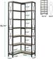 Corner Bookshelf, Industrial Corner Etagere Bookcase_maomaolike.com