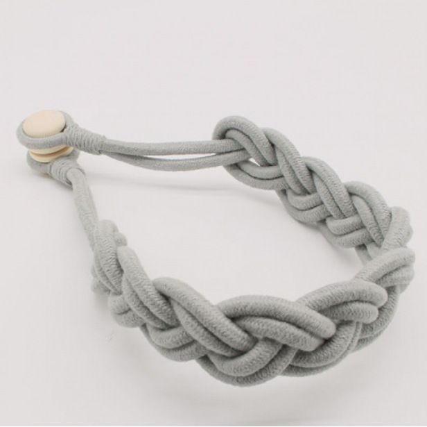 New Simple Style Natural Wood Braided Cotton Rope Curtain Tiebacks Drilling No Installation Buckle Magnetic Attachment_maomaolike.com