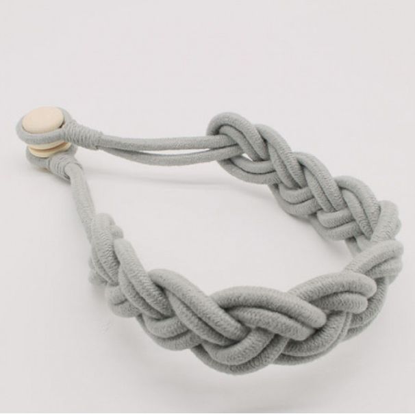 New Simple Style Natural Wood Braided Cotton Rope Curtain Tiebacks Drilling No Installation Buckle Magnetic Attachment_maomaolike.com