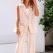 Women's Clothing vest suit with solid colours_maomaolike.com