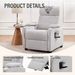 Recliner Chair, Classic And Traditional Manual Recliner Chair With Comfortable Arms And Back Single Sofa For Living Room, Light Gray_maomaolike.com