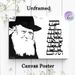 Monochrome Rabbi Portrait Painting Poster, Stylized Black-and-White Portrait With Artistic Typography Poster, Sleek Minimalist Design Ideal For Home_maomaolike.com