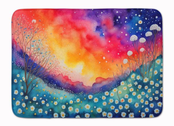 Gypsophila In Color Memory Foam Kitchen Mat Machine Washable Anti-Fatigue Mat Cushion Comfort Bath Mat Or Kitchen Rug_maomaolike.com