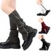 Unisex Zipper knit leg warmers Spice Girls Pile boots boots Women JK long leg warm knit foot warmers tide_maomaolike.com