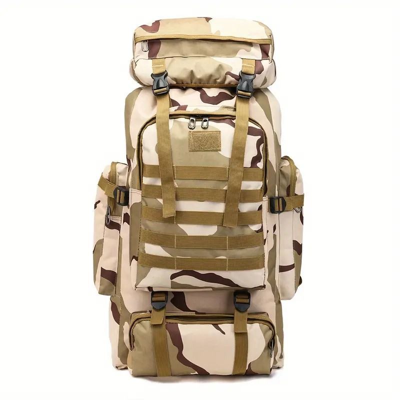 21.13 Gallon Tactical Camo Backpack - Water-resistant, Lightweight, High-capacity Outdoor Travel And Hiking Gear With Adjustable Shoulder Straps, Multiple Compartments And Padded Shoulder Straps_maomaolike.com