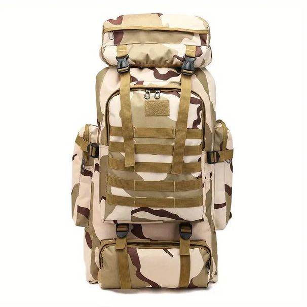 21.13 Gallon Tactical Camo Backpack - Water-resistant, Lightweight, High-capacity Outdoor Travel And Hiking Gear With Adjustable Shoulder Straps, Multiple Compartments And Padded Shoulder Straps_maomaolike.com
