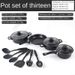 Non Stick 13 Piece Multi Use Soup Stew Fry Pan Set Home Kitchen Restaurant Daily Cooking 13 Pcs Cookware Set_maomaolike.com