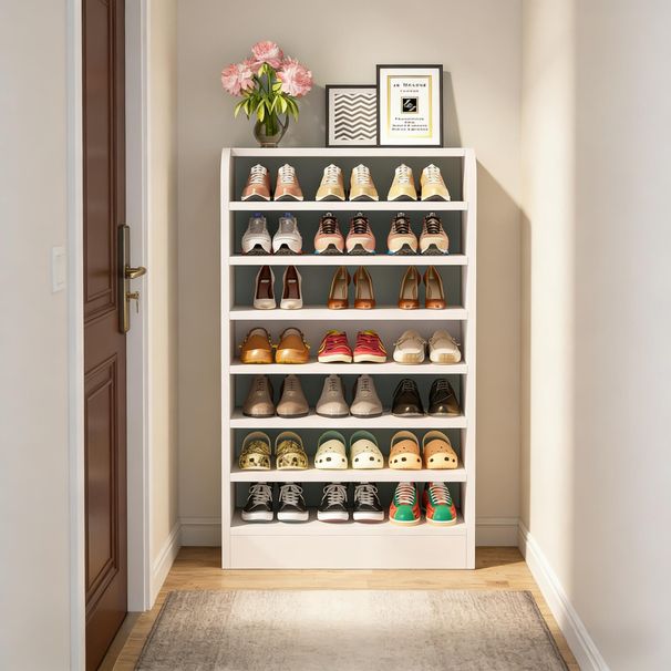 8-Tier Shoe Rack, Wooden Shoe Shelf Shoe Storage Cabinetwh_maomaolike.com