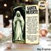 Santa Muerte Painting Poster, Vintage Gothic Hooded Skeleton With Scythe & Spanish Prayer Text Poster, Mysterious Spiritual Artwork Ideal For Home_maomaolike.com