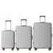 3-Piece Luggage Set Travel Lightweight Suitcases With Rolling Wheels, TSA Lock & Moulded Corner, Carry On Luggages For Business, Trip, (20"/24"/28"), White_maomaolike.com