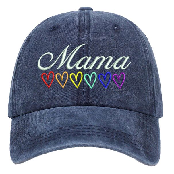 Unisex Washed cotton mama embroidered baseball cap Cotton duck hat Dad hat Hip Hop hat_maomaolike.com