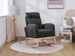 Modern Accent Rocking Chair, With Side Pocket, Upholstered Glider Rocker, Living Room Lounge Chair With High Backrest (Black,teddy)_maomaolike.com