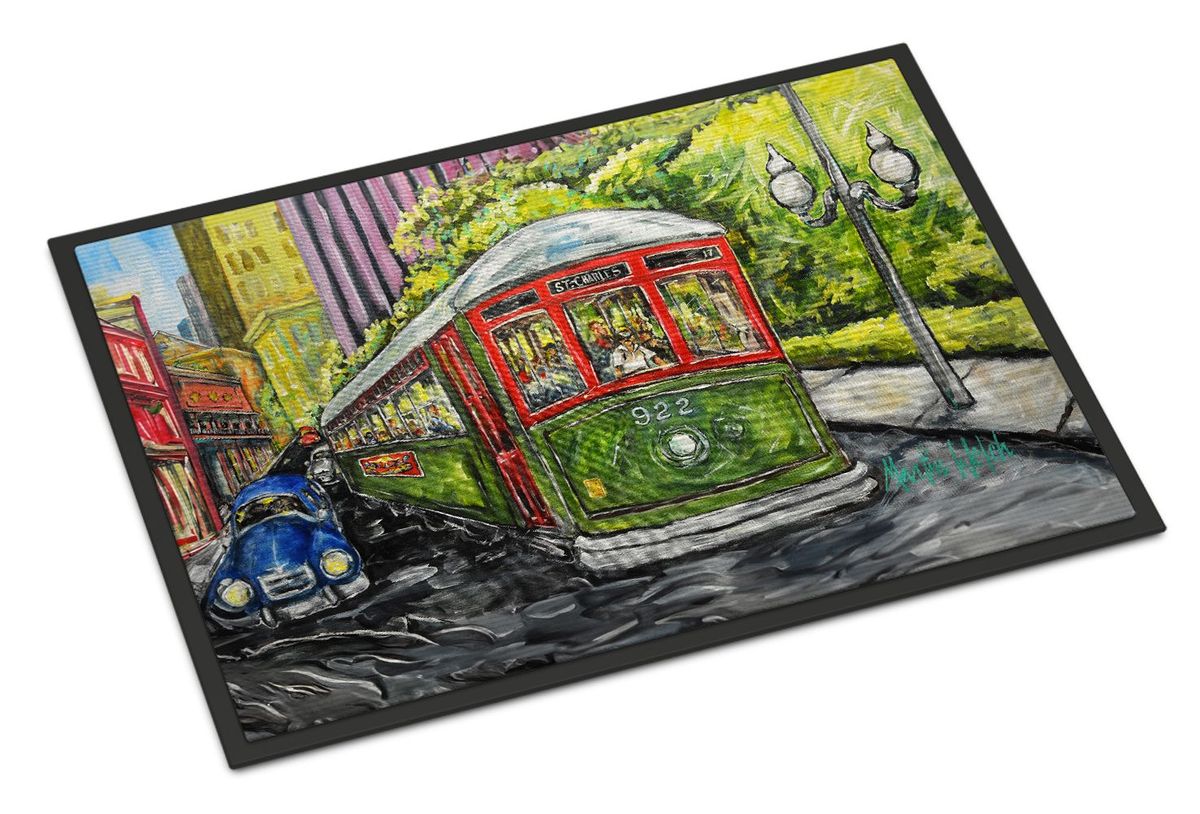 Saint Charles No. 922 Streetcar Again Doormat Front Door Mat Indoor Outdoor Rugs For Entryway, Non Slip Washable Low Pile, 24H X 36W_maomaolike.com