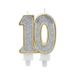 Birthday Candles Cake Numeral Candles Happy Birthday Cake Candles Topper Decoration For Birthday Wedding Anniversary Celebration Supplies (silver,10th)_maomaolike.com