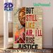 Inspirational Black Woman Justice Painting Poster, Vibrant Watercolor-style Figure With Bold Typography Poster, Motivational Quote Art For Home_maomaolike.com
