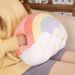 Trendy New Rainbow Warm Cute Star Moon Dual-use Nap Pillow Hand Warmer Plush Cushion Gift_maomaolike.com