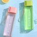 500ml 1 Pcs Clear Square Drinking Glass In Mate Plastic Portable Bottle With Milk Cable For Outdoor Sports Water Bottle_maomaolike.com