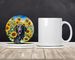 Curly-Coated Retriever In Sunflowers Large Sandstone Coasters Pack Of 4 Absorbent Round Coasters Decor Gifts For Men Or Women, 4 In, Multicolor_maomaolike.com
