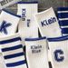 Unisex Klein Blue Socks men's mid-tube ins Tide tube deodorant sports basketball stockings for men_maomaolike.com