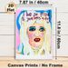 Pop Art Female Portrait Painting Poster, Vibrant Expressive Hand-painted Style Poster, Eye-catching Decorative Artwork Suitable For Living Room_maomaolike.com