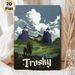Trosky Castle Themed Painting Poster, Vintage Travel-style Scenic Poster, Captivating Medieval Landscape Featuring Knight And Castle, Ideal For Living_maomaolike.com