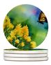 Kentucky Goldenrod In Watercolor Large Sandstone Coasters Pack Of 4 Absorbent Round Coasters Decor Gifts For Men Or Women, 4 In, Multicolor_maomaolike.com