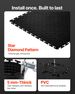 Garage Floor Tiles Interlocking, 8 Pack 20.2 X 20.2 X 0.2 In Interlocking Modular Garage Flooring Tiles, Diamond Plate Slip-Resistant PVC Mats For Workshop,Warehouse,Tool Room, Black_maomaolike.com