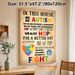 Autism Awareness Family Statement Painting Poster, Vintage Colorful Typography & Puzzle Heart Poster, Warm Supportive Message With Hope For Home Wall_maomaolike.com