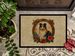 Collie Christmas Flowers Doormat Front Door Mat Indoor Outdoor Rugs For Entryway, Non Slip Washable Low Pile, 24H X 36W_maomaolike.com
