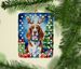 Welsh Springer Spaniel Christmas Reindeer Porcelain Ornament Christmas Tree Hanging Decorations For Home Christmas Holiday, Rectangle, Gift, Multicolor_maomaolike.com