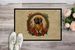 Tibetan Mastiff Christmas Flowers Doormat Front Door Mat Indoor Outdoor Rugs For Entryway, Non Slip Washable Low Pile, 24H X 36W_maomaolike.com