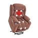 Power Lift Recliner Chair For Elderly, Recliner Chair With Massage & Heat, Electric Leather Lift Recliner Chair For Living Room With Side Pocket, USB & Type-C Charge Port, Red Brown_maomaolike.com