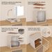 Single Sturdy & Convenient Foldable Cabinet, Durable Steel-Wood Combo With Anti-Slip Design & Quick Fold & Install, Easy To DIY Storage Container With Door, White_maomaolike.com
