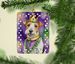 Fox Terrier King Of Mardi Gras Porcelain Ornament Christmas Tree Hanging Decorations For Home Christmas Holiday, Rectangle, Gift, Multicolor_maomaolike.com