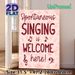 Spontaneous Singing Slogan Painting Poster, Blush Pink Floral Pattern Poster, Warm Cheerful Musical-themed Decor, Ideal For Living Room, Music Room_maomaolike.com