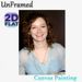 Portrait Painting Poster, Warm-toned Realistic Smiling Curly-haired Woman Poster, Gentle Vivid Facial Expression, Ideal For Living Room And Bedroom_maomaolike.com
