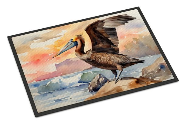 Pelican Doormat Front Door Mat Indoor Outdoor Rugs For Entryway, Non Slip Washable Low Pile, 24H X 36W_maomaolike.com