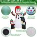 5.9FT Christmas Inflatable Outdoor Decoration Snowman Penguin Blow Up Yard Decoration With LED Light Built-in Air Blower For Winter Holiday Xmas Garden_maomaolike.com