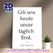 German Bible Verse Painting Poster, Minimalist Monochrome Typographic Poster, Inspirational Religious Quote Decor For Home, Dining Room, Prayer Space_maomaolike.com