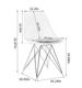 Modern Dining Chairs With Shell Lounge Plastic Seat And GOLDEN STEEL Legs KITEHCN Chairs Meeting Room Chairs Living Room,Set Of 4, GREY_maomaolike.com